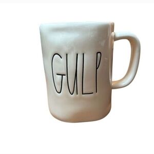 Rae Dunn GULP White Ceramic Mug Artisan Collection By Magenta